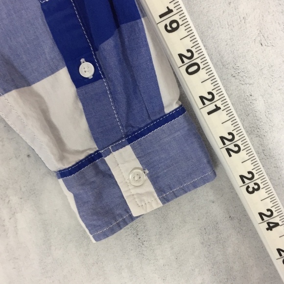 Tommy Hilfiger Classic Fit Shirt Womens Small Blue White Cotton Button Up Top - Picture 11 of 11